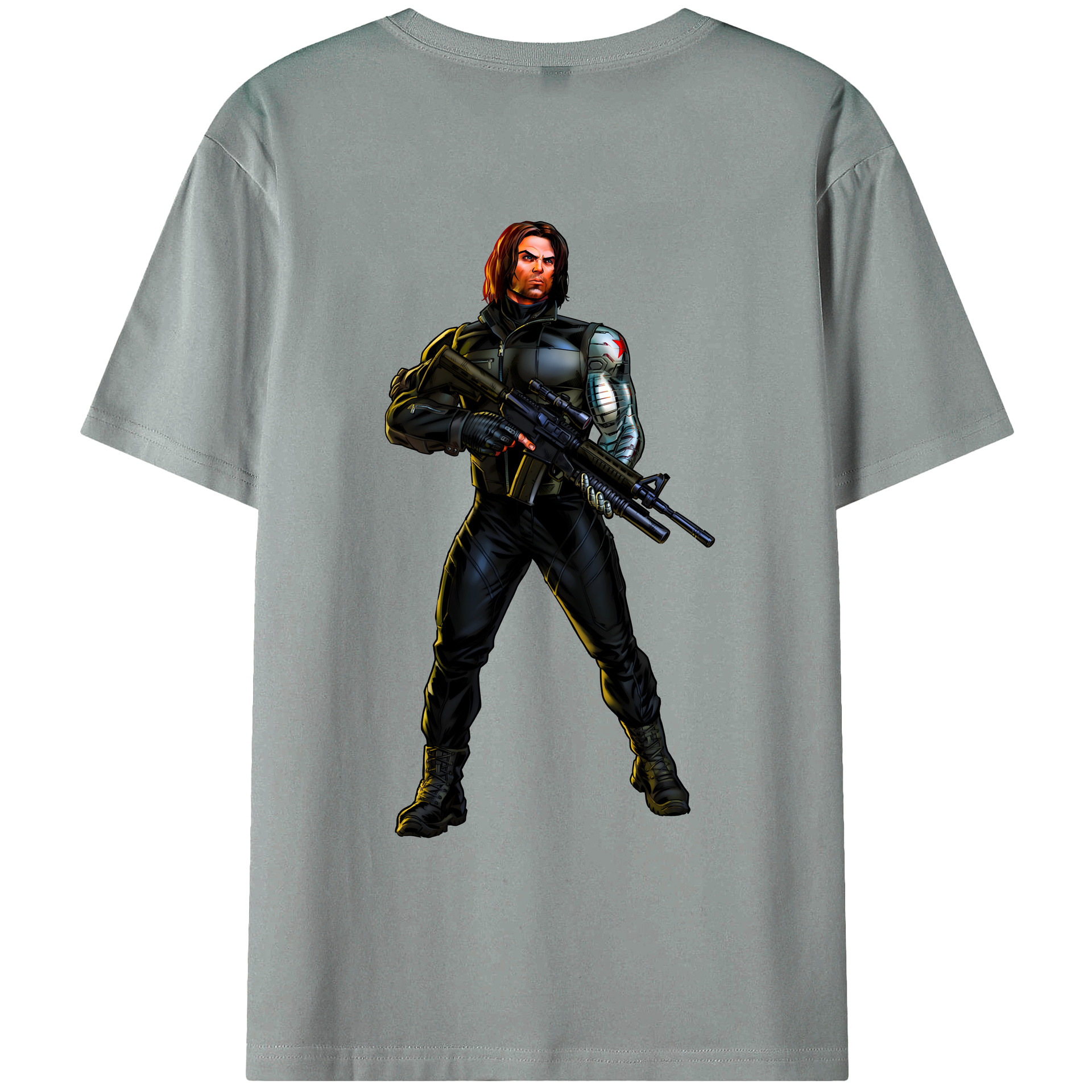 （画像用） アベンジャーズ The Avengers 綿100％ メンズ半袖Tシャツ（バックプリント） 通気性